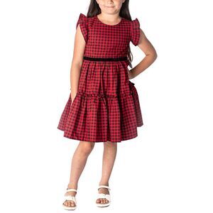 Popatu Girls  Party Dress, Red
